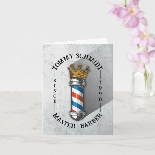 理容師ヘアショップキングクラウン理容師ポールヘアサロン カード (蘭)