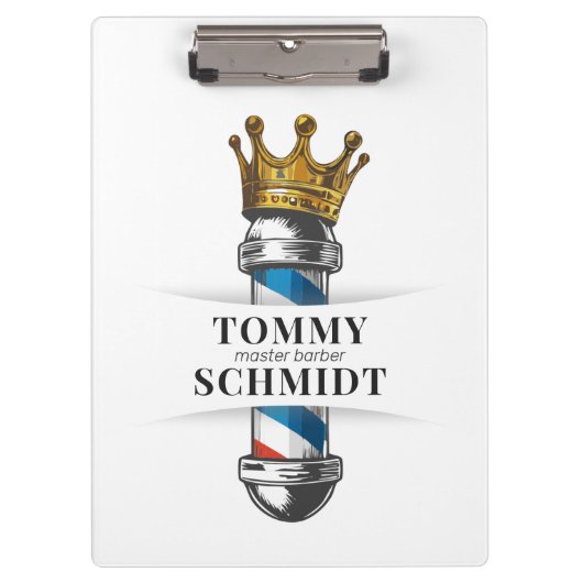 理容師ヘアショップキングクラウン理容師ポールヘアサロン クリップボード (正面)