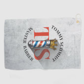 理容師ヘアショップキングクラウン理容師ポールヘアサロン ゴルフタオル (横)