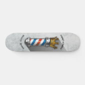 理容師ヘアショップキングクラウン理容師ポールヘアサロン スケートボード (横)