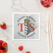 理容師ヘアショップキングクラウン理容師ポールヘアサロン スタンダードカクテルナプキン (インサイチュ)