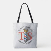 理容師ヘアショップキングクラウン理容師ポールヘアサロン トートバッグ (裏面)