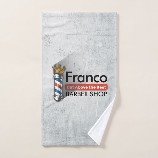 理容師ヘアショップキングクラウン理容師ポールヘアサロン バスタオルセット (ハンドタオル)