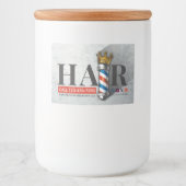 理容師ヘアショップキングクラウン理容師ポールヘアサロン フードラベル (正面)