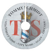 理容師ヘアショップキングクラウン理容師ポールヘアサロン ブラッシュドポリエステルツリースカート (正面)