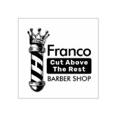 理容師ヘアショップキングクラウン理容師ポールヘアサロン ラバースタンプ (インプリント)