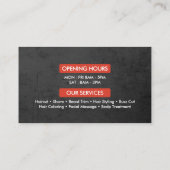 理容師ヘアショップキングクラウン理容師ポールヘアサロン 名刺 (裏面)