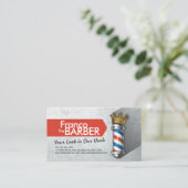 理容師ヘアショップキングクラウン理容師ポールヘアサロン 名刺 (スタンド正面)