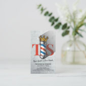 理容師ヘアショップキングクラウン理容師ポールヘアサロン 名刺 (スタンド正面)