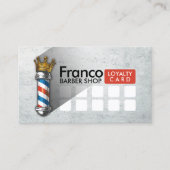 理容師ヘアショップキングクラウン理容師ポールヘアフォト ロイヤリティカード (正面)