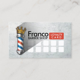 理容師ヘアショップキングクラウン理容師ポールヘアフォト ロイヤリティカード