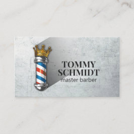 理容師ヘアショップクラウン王室の理容師ポールQRコード 名刺