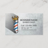 理容師ヘアショップクラウン王室の理容師ポールQRコード 名刺 (正面)