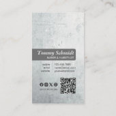 理容師ヘアショップクラウン王室の理容師ポールQRコード 名刺 (裏面)