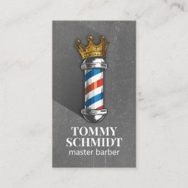 理容師ヘアショップクラウン王室の理容師ポールQRコード 名刺