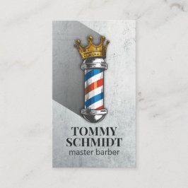 理容師ヘアショップクラウン王室の理容師ポールQRコード 名刺