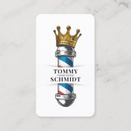 理容師ヘアショップクラウン王室の理容師ポールQRコード 名刺