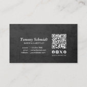 理容師ヘアショップクラウン王室の理容師ポールQRコード 名刺 (裏面)