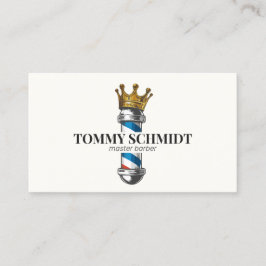 理容師ヘアショップクラウン王室の理容師ポールQRコード 名刺