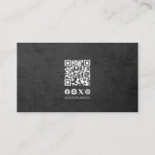 理容師ヘアショップクラウン王室の理容師ポールQRコード 名刺 (裏面)