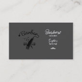 理容師ヘアスタイリストはさみヘアシルエット 名刺 (裏面)