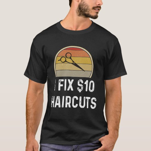 理容師ヘアスタイリスI固定10ヘアカット Tシャツ (正面)