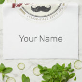 理容師ヘアハスラーヘアドレッサーレトロヘアスタイリスト キッチンタオル (折り畳み)