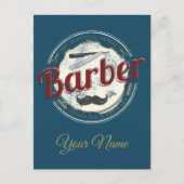 理容師ヘアハスラーヘアドレッサーレトロヘアスタイリスト シーズンポストカード (正面)