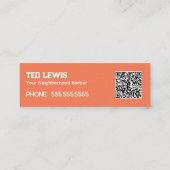 理容師ヘアピーチファズQR スキニー名刺 (裏面)