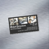 理容師ヘアマン店のカスタム写真 マグネット名刺 (インサイチュ)