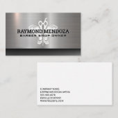 理容師ヘアリッパー | はさみ | メタリック 名刺 (正面/裏面)