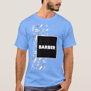 理容師ホワイトオンブラック Tシャツ