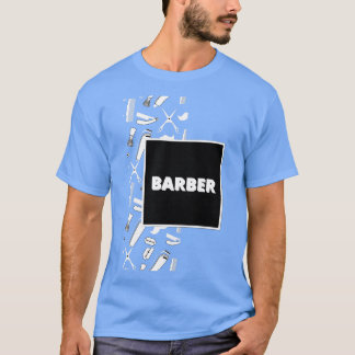 理容師ホワイトオンブラック Tシャツ