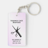 理容師ボーティシャンデザインブルー キーホルダー (裏面)