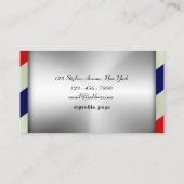 理容師ポフェイクール金属製名刺 名刺 (裏面)