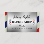 理容師ポフェイクール金属製名刺 名刺 (正面)