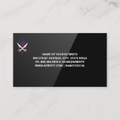 理容師ポールとシザーズロゴ | QRコード 名刺 (裏面)