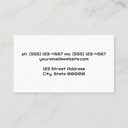 理容師ポールとツール | 花 | ヘア 名刺 (裏面)