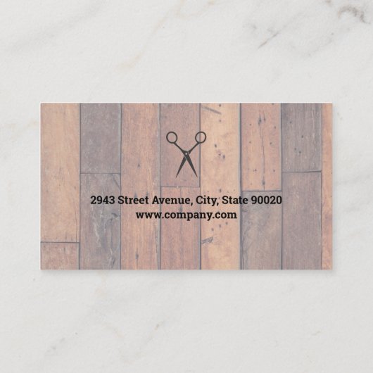 理容師ポールとハサミ 名刺 (裏面)