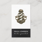 理容師ポールアポイントメントレザースタイリスト理容師 名刺 (正面)