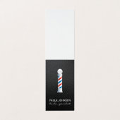 理容師ポールアポイントメントレザーバックグラウンド 名刺 (外部フラット)