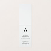 理容師ポールアポイントメントレザーバックグラウンド 名刺 (内部フラット)