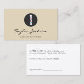 理容師ポールアポイントメント 予約カード (正面/裏面)