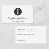 理容師ポールアポイントメント 予約カード (正面/裏面)