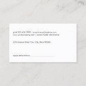 理容師ポールアポイントメント 予約カード (裏面)