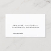 理容師ポールアポイントメント 予約カード (裏面)