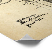 理容師ポールイラスト特許プリントポスター ポスター (角)