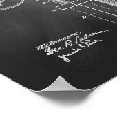 理容師ポールイラスト特許プリントポスター ポスター (角)