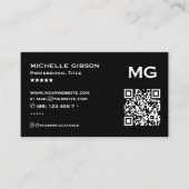 理容師ポールエレガントブラックロイヤリティ報酬 名刺 (正面)