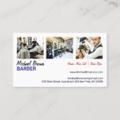 理容師ポールカスタム写真 名刺 (裏面)